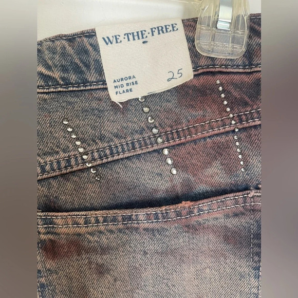 NWTO Free People We The Free Aurora Mid Rise Flare - Picture 9 of 14